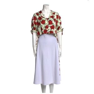 Alexander Wang silk floral crop top